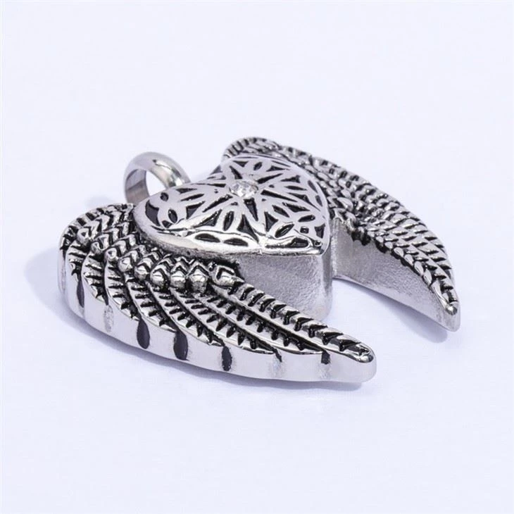 angel wing ash pendant