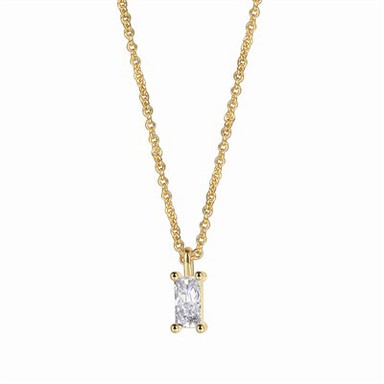 مستطيل قلادة الزركون قلادة