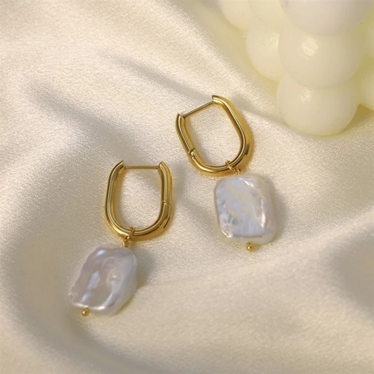 U Hoop Baroque Pearl Drops best